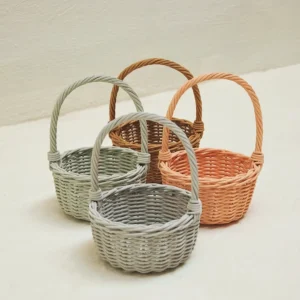 Mini panier en rotin - Vert menthe